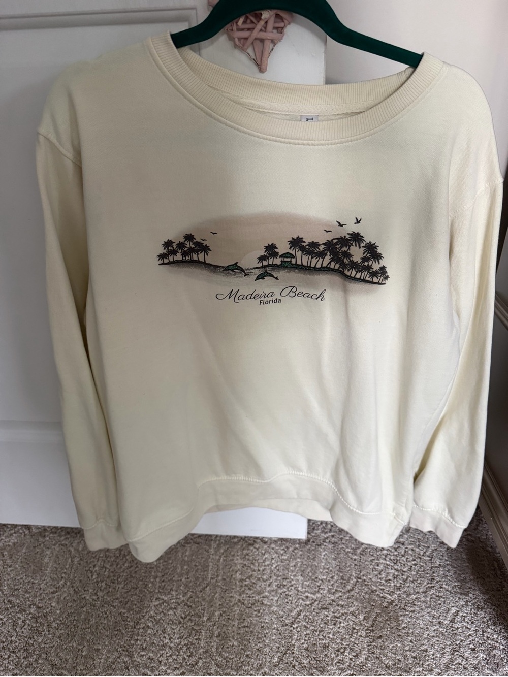 Madeira Beach Graphic Crewneck Sweatshirt - Cream